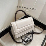 Women's PU Leather Crossbody Bag Small Flap Shoulder Handbag