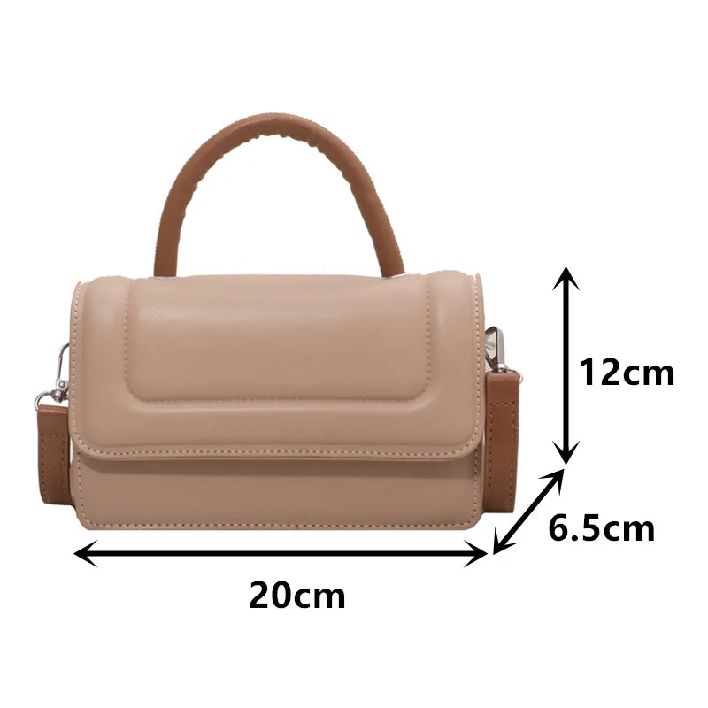 Women's PU Leather Crossbody Bag Small Flap Shoulder Handbag