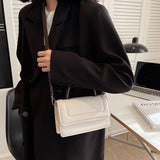 Women's PU Leather Crossbody Bag Small Flap Shoulder Handbag