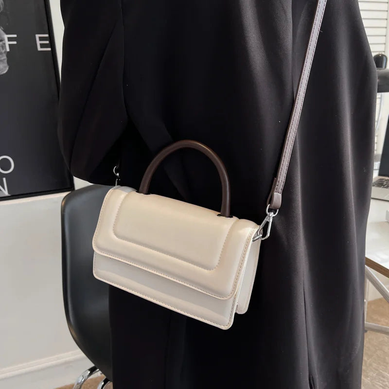 Women's PU Leather Crossbody Bag Small Flap Shoulder Handbag