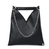 Women's Solid PU Leather Handbags Large Capacity Tote Bag