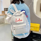Solid Rabbit Backpack Personalized Embroidered Name Large Capacity