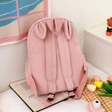 Solid Rabbit Backpack Personalized Embroidered Name Large Capacity