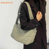Solid Rhombus Pattern Messenger Bags Women Youth Quilted Handbag