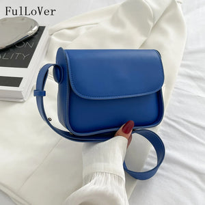 Women's Solid PU Leather Shoulder Bag Crossbody Square High Bag