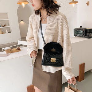 Solid Shoulder Messenger Bag Women Handbags Totes Bags PU Leather Crossbody Bags