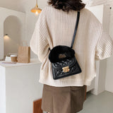 Solid Shoulder Messenger Bag Women Handbags Totes Bags PU Leather Crossbody Bags