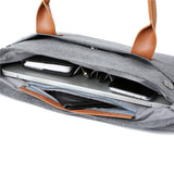 Men's Business Briefcase Soft Handle Magnetic Buckle Laptop Handbag
