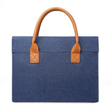 Men's Business Briefcase Soft Handle Magnetic Buckle Laptop Handbag