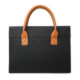 Men's Business Briefcase Soft Handle Magnetic Buckle Laptop Handbag