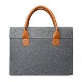 Men's Business Briefcase Soft Handle Magnetic Buckle Laptop Handbag