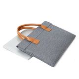 Men's Business Briefcase Soft Handle Magnetic Buckle Laptop Handbag