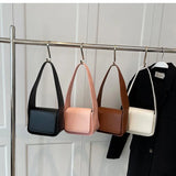 Solid Women Flap Underarm Bag PU Leather Crossbody Shoulder Bags