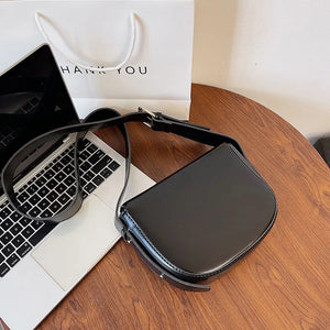 High Leather Saddle Bag Women Crossbody Shoulder Bags