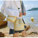 Small Bucket Bag PU Leather Women's Handbag Shoulder Messenger Bag