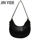 Small PU Leather Saddle Shoulder Bag for Women Handbags and Purses