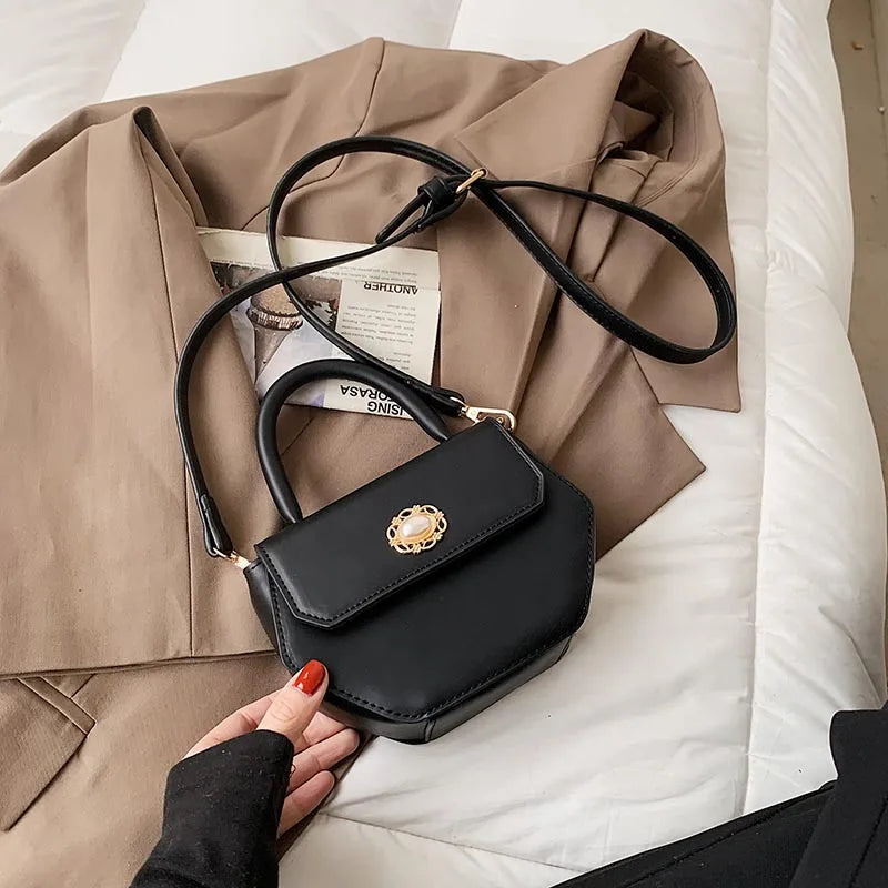 Women's Small Tote Bag PU Leather Handbag