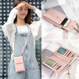 Small Wallet Shoulder Bag Floral Letter Phone Money Purse Organizer