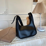 Soft PU Leather Women Crossbody Half-moon Shoulder Bag