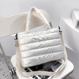 Warm Cotton Crossbody Bag Women Shoulder Tote Winter Handbag