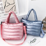 Warm Cotton Crossbody Bag Women Shoulder Tote Winter Handbag