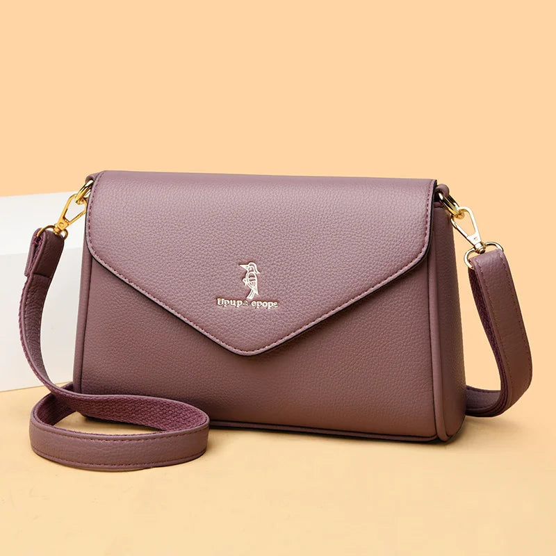 Solid Square Shoulder Bags Women's Handbag Small Flap Messenger Bag