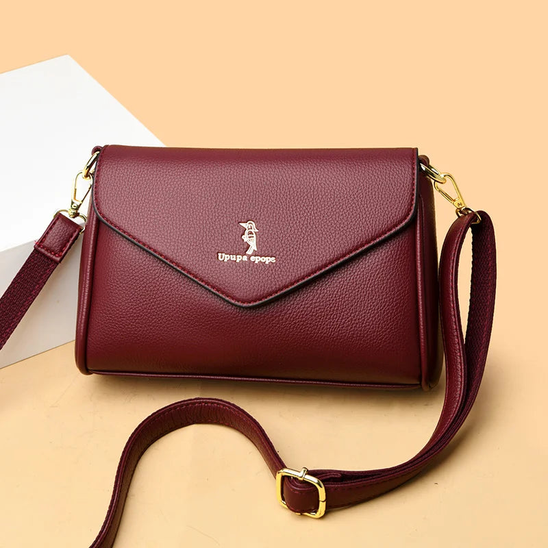 Solid Square Shoulder Bags Women's Handbag Small Flap Messenger Bag