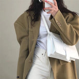 Solid Suture PU Leather Crossbody Bags For Women Small Shoulder Handbags