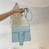 Solid Suture PU Leather Crossbody Bags For Women Small Shoulder Handbags