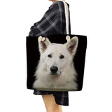 Dog Print Tote Bag for Women, High Capacity Casual Travel Shoulder Bag