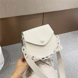 Thick Chain Small PU Leather Crossbody Bags For Women Shoulder Cross Body
