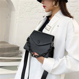 Thick Chain Small PU Leather Crossbody Bags For Women Shoulder Cross Body