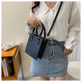 Women's Solid Top-handle Crossbody Bag Pu Leather Large Purse Shoulder Bag