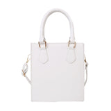 Women's Solid Top-handle Crossbody Bag Pu Leather Large Purse Shoulder Bag