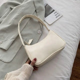 Solid Totes Bags For Women Vintage Handbag Casual Retro Mini Shoulder Bag