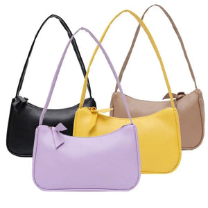 Solid Totes Bags For Women Vintage Handbag Casual Retro Mini Shoulder Bag