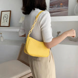 Retro Casual Chain Bag Faux Leather Handbag for Women