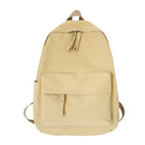 Solid Travel Backpack for Teenage Girls Nylon Shoulder Bags