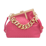Solid Weaving Crossbody Bags For Women Small Clutch Female Party Handbags