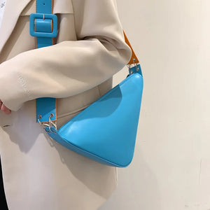 Faux Leather Shoulder Bag for Women Adjustable Strap Crossbody Bag