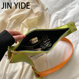 Solid Triangle PU Leather Shoulder Bag for Women