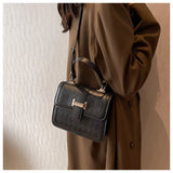 Vintage PU Leather Shoulder Bag for Women Crossbody Handbag Purse Tote