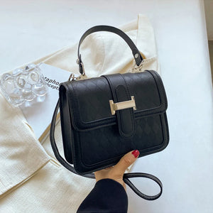 Vintage PU Leather Shoulder Bag for Women Crossbody Handbag Purse Tote
