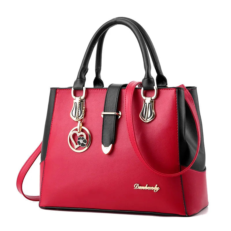 Pink Shoulder Handbag Wallet Women Vintage Messenger Bags Top-Handle
