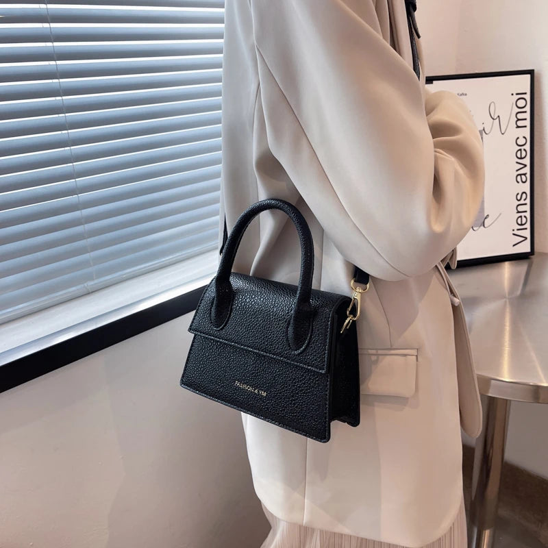 Solid Women's Clutch Bag Single Handle Crossbody Messenger Bag