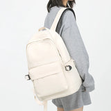 Solid Women Backpack Casual Travel Bag High Schoolbag for Teenage Girls Boys