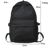 Solid Women Backpack Casual Travel Bag High Schoolbag for Teenage Girls Boys