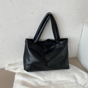 Solid Women Bags Underarm Shoulder Top-handle Bag Totes PU Leather