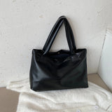 Solid Women Bags Underarm Shoulder Top-handle Bag Totes PU Leather