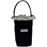 Solid Women Canvas Bucket Bag Lace Portable Phone Pouch Clutch Purse Handbag